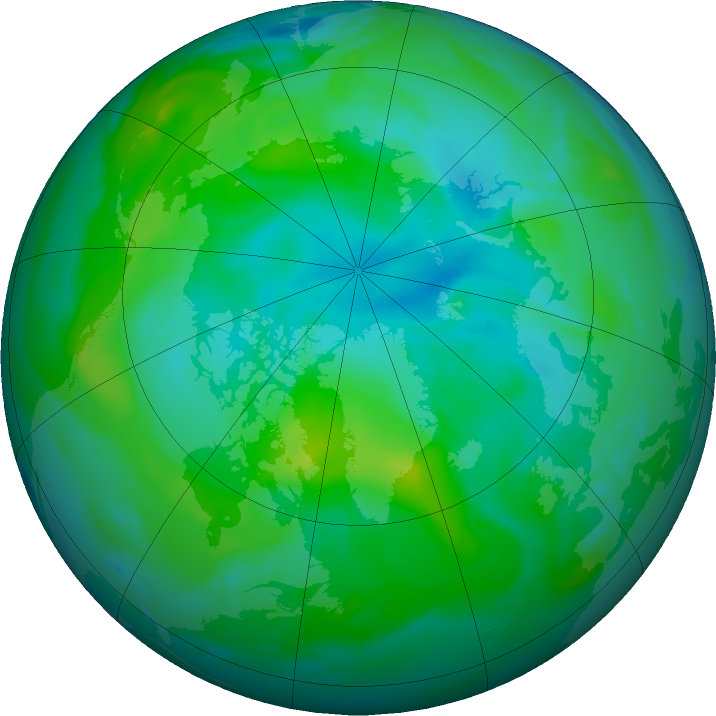 Arctic ozone map for 11 August 2020